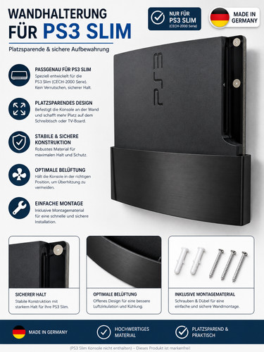 Wandhalterung passend für - , ps3